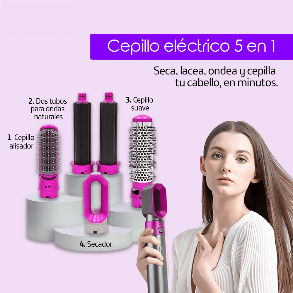 Cepillo Secador de Aire 5 en 1 - Shopyclic