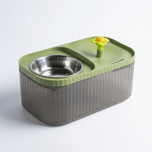 Comedero Doble Con Fuente De Agua - Shopyclic